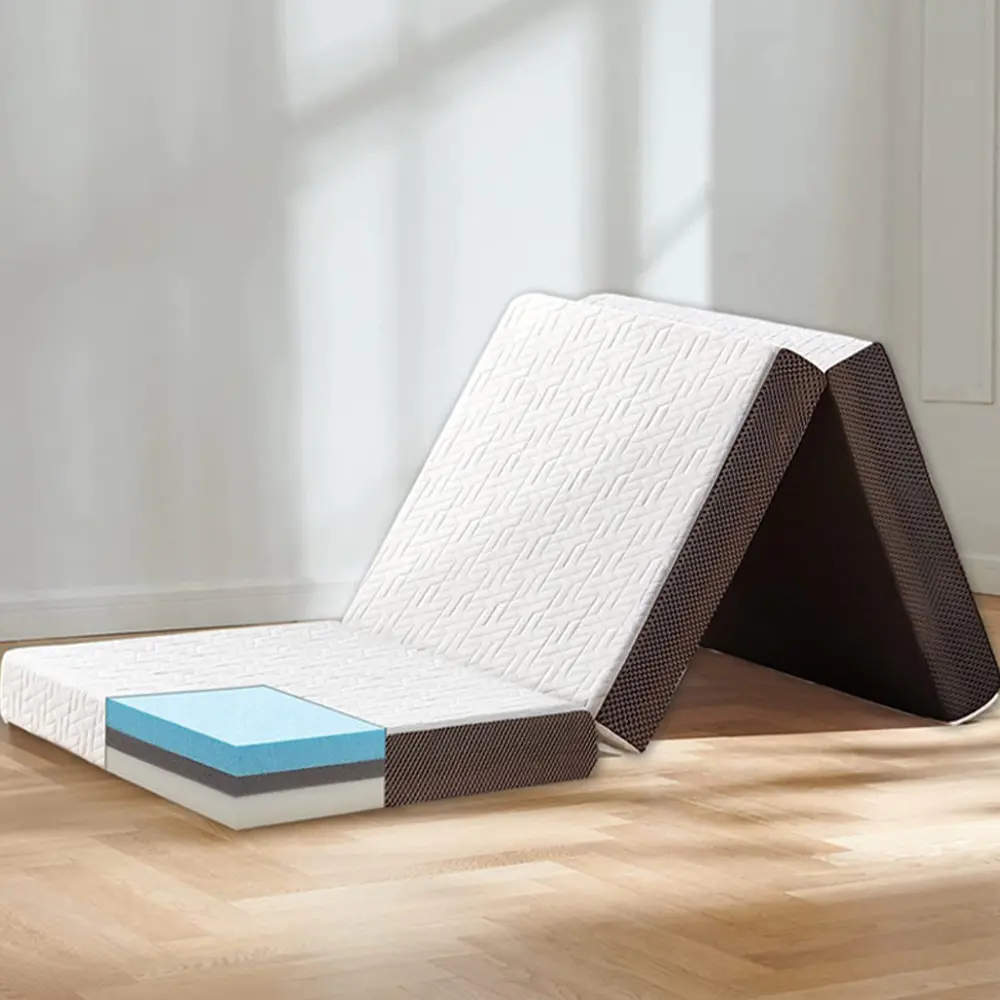 Drievoudig opvouwbare matras met traagschuimgel
