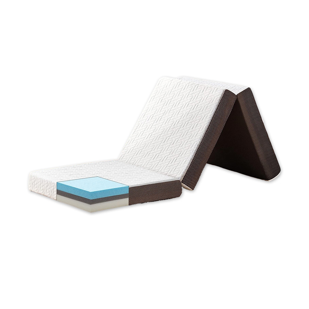 Drievoudig opvouwbare matras met traagschuimgel